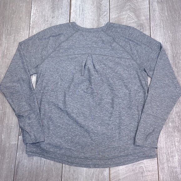Athleta Shirt Womens XL Gray Pacifica Illume UPF Relaxed Long Sleeve Performance - Picture 2 of 8